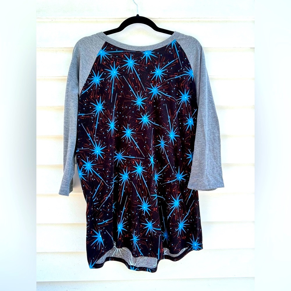 LuLaRoe Randy Unicorn Fourth Of July Fireworks Starburst pattern